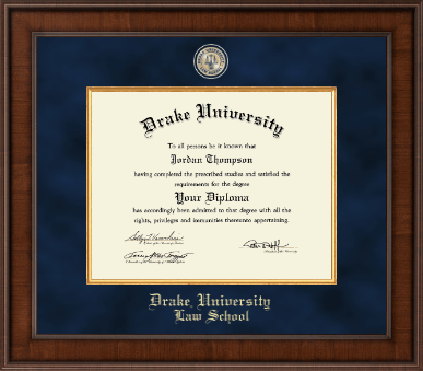 Drake University diploma frame - Presidential Masterpiece Diploma Frame in Madison