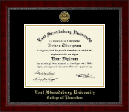 East Stroudsburg University diploma frame - Gold Engraved Medallion Diploma Frame in Sutton