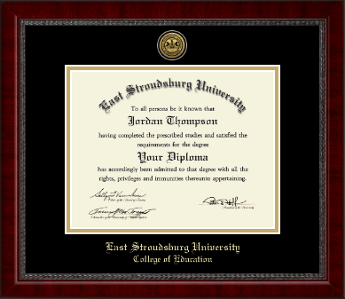 East Stroudsburg University diploma frame - Gold Engraved Medallion Diploma Frame in Sutton