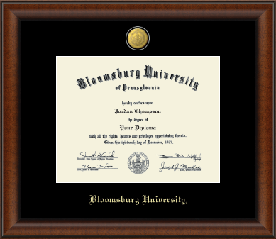 Bloomsburg University diploma frame - 23K Medallion Diploma Frame in Austin