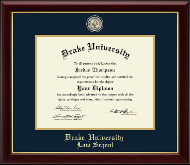 Drake University diploma frame - Masterpiece Medallion Diploma Frame in Gallery