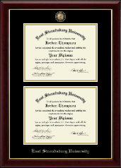 East Stroudsburg University diploma frame - Masterpiece Medallion Double Diploma Frame in Gallery
