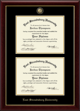 East Stroudsburg University diploma frame - Masterpiece Medallion Double Diploma Frame in Gallery