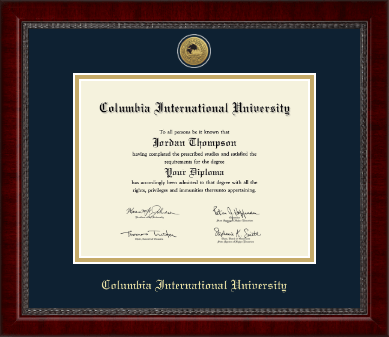 Columbia International University diploma frame - Gold Engraved Medallion Diploma Frame in Sutton