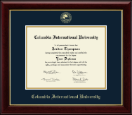 Columbia International University diploma frame - Gold Embossed Diploma Frame in Gallery