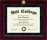 Hill College Millennium Gold Engraved Diploma Frame in Cordova