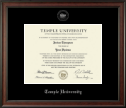 Temple University diploma frame - Silver Embossed Diploma Frame in Studio