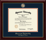 Syracuse University diploma frame - Masterpiece Medallion Diploma Frame in Gallery