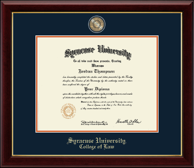 Syracuse University diploma frame - Masterpiece Medallion Diploma Frame in Gallery