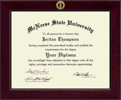 McNeese State University diploma frame - Century Gold Engraved Diploma Frame in Cordova