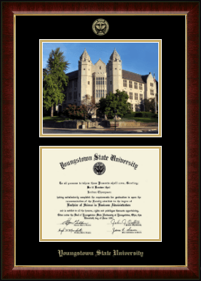 Youngstown State University diploma frame - Campus Scene Diploma Frame in Murano
