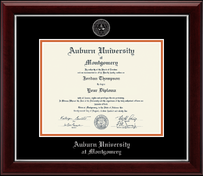 Auburn University Montgomery diploma frame - Silver Embossed Diploma Frame in Gallery Silver