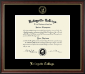 Lafayette College diploma frame - Gold Embossed Diploma Frame in Studio Gold