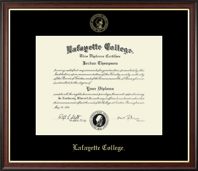 Lafayette College diploma frame - Gold Embossed Diploma Frame in Studio Gold