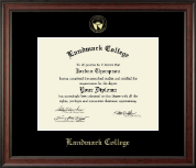 Landmark College diploma frame - Gold Embossed Diploma Frame in Studio