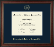 University of Maine at Presque Isle Gold Embossed Diploma Frame in Studio