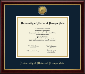 University of Maine at Presque Isle Gold Engraved Medallion Diploma Frame in Galleria