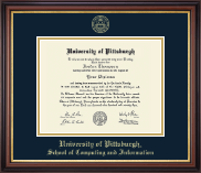 University of Pittsburgh diploma frame - Gold Embossed Diploma Frame in Regency Gold
