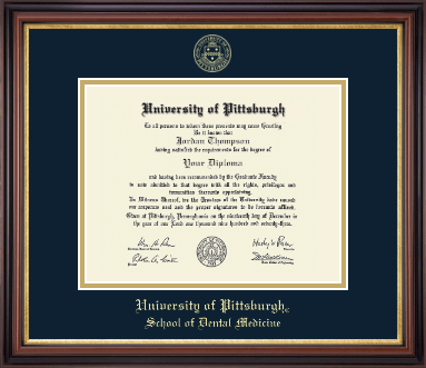 University of Pittsburgh diploma frame - Gold Embossed Diploma Frame in Regency Gold