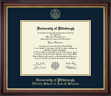 University of Pittsburgh diploma frame - Gold Embossed Diploma Frame in Regency Gold