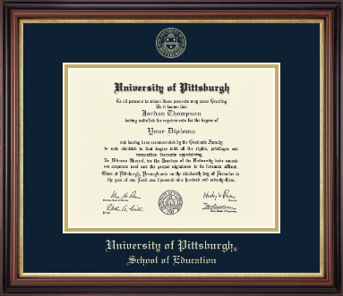 University of Pittsburgh diploma frame - Gold Embossed Diploma Frame in Regency Gold