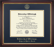 University of Pittsburgh diploma frame - Gold Embossed Diploma Frame in Regency Gold
