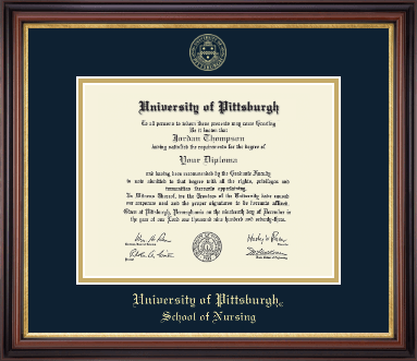 University of Pittsburgh diploma frame - Gold Embossed Diploma Frame in Regency Gold