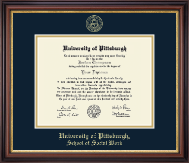 University of Pittsburgh diploma frame - Gold Embossed Diploma Frame in Regency Gold