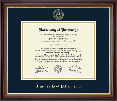 University of Pittsburgh diploma frame - Gold Embossed Diploma Frame in Regency Gold