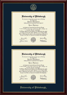 University of Pittsburgh diploma frame - Double Diploma Frame in Galleria