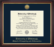 University of Pittsburgh diploma frame - Gold Engraved Medallion Diploma Frame in Regency Gold