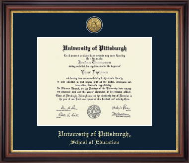University of Pittsburgh diploma frame - Gold Engraved Medallion Diploma Frame in Regency Gold