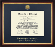University of Pittsburgh diploma frame - Gold Engraved Medallion Diploma Frame in Regency Gold