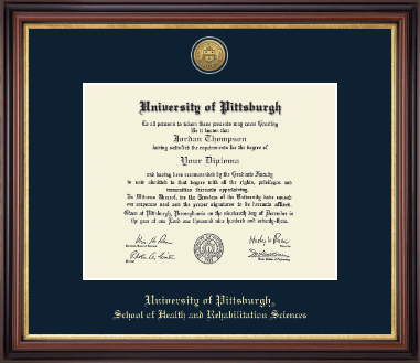 University of Pittsburgh diploma frame - Gold Engraved Medallion Diploma Frame in Regency Gold