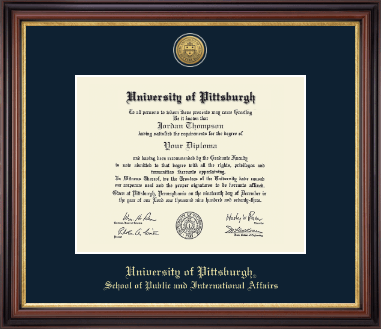 University of Pittsburgh diploma frame - Gold Engraved Medallion Diploma Frame in Regency Gold
