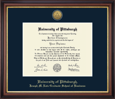 University of Pittsburgh diploma frame - Gold Engraved Medallion Diploma Frame in Regency Gold