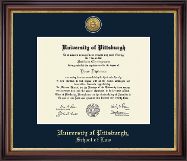 University of Pittsburgh diploma frame - Gold Engraved Medallion Diploma Frame in Regency Gold