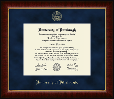 University of Pittsburgh diploma frame - Gold Embossed Diploma Frame in Murano