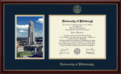 University of Pittsburgh diploma frame - Campus Scene Diploma Frame in Galleria