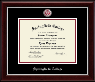 Springfield College Masterpiece Medallion Diploma Frame in Gallery Silver