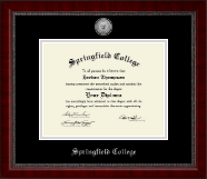 Springfield College diploma frame - Silver Engraved Medallion Diploma Frame in Sutton