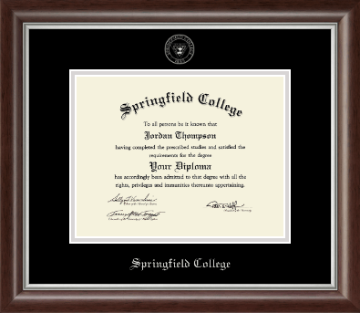 Springfield College diploma frame - Silver Embossed Diploma Frame in Devonshire