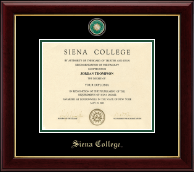 Siena College Masterpiece Medallion Diploma Frame in Gallery