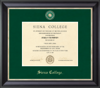 Siena College Regal Edition Diploma Frame in Noir