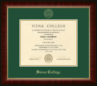 Siena College Gold Embossed Diploma Frame in Murano