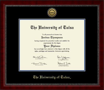 The University of Tulsa diploma frame - Gold Engraved Medallion Diploma Frame in Sutton