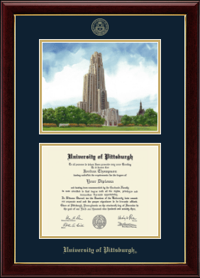 University of Pittsburgh diploma frame - Campus Scene Diploma Frame in Gallery