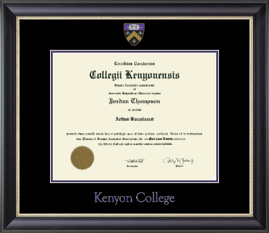 Kenyon College diploma frame - Dimensions Diploma Frame in Noir