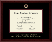 Texas Southern University diploma frame - Masterpiece Medallion Diploma Frame in Gallery