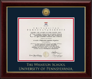 University of Pennsylvania certificate frame - Gold Engraved Medallion Certificate Frame in Gallery